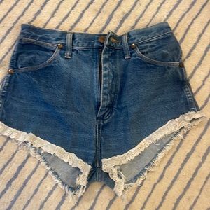 Vintage wranglers with lace detail